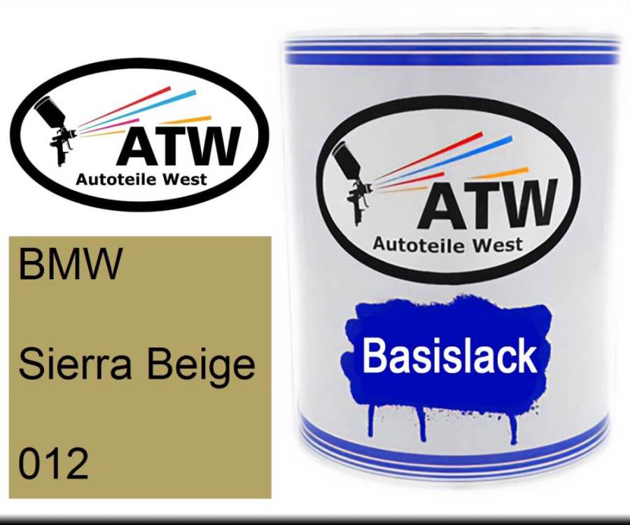 BMW, Sierra Beige, 012: 1L Lackdose, von ATW Autoteile West.